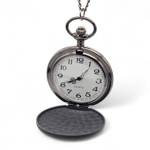 Deadpool Mask Pocket Watch – Personalized Red Black Marvel Superhero Gift - Picture 7 of 10